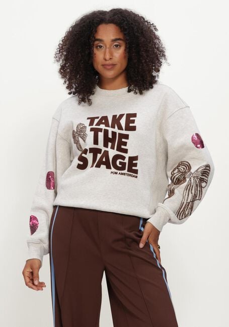 POM AMSTERDAM Chandail SASCHA TAKE THE STAGE Gris clair - large