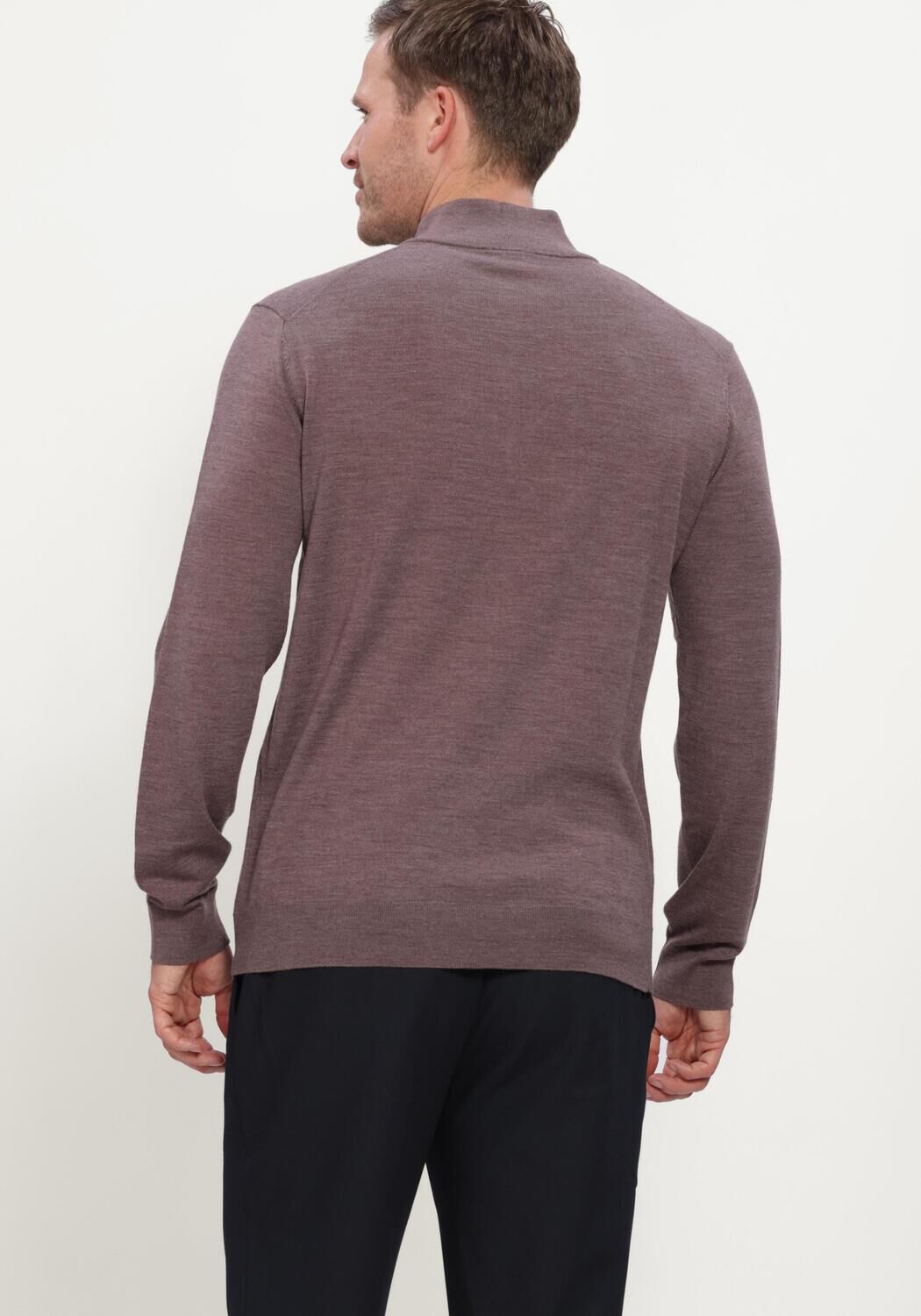 PROFUOMO Pull EXTRAFINE MERINO en violet - large
