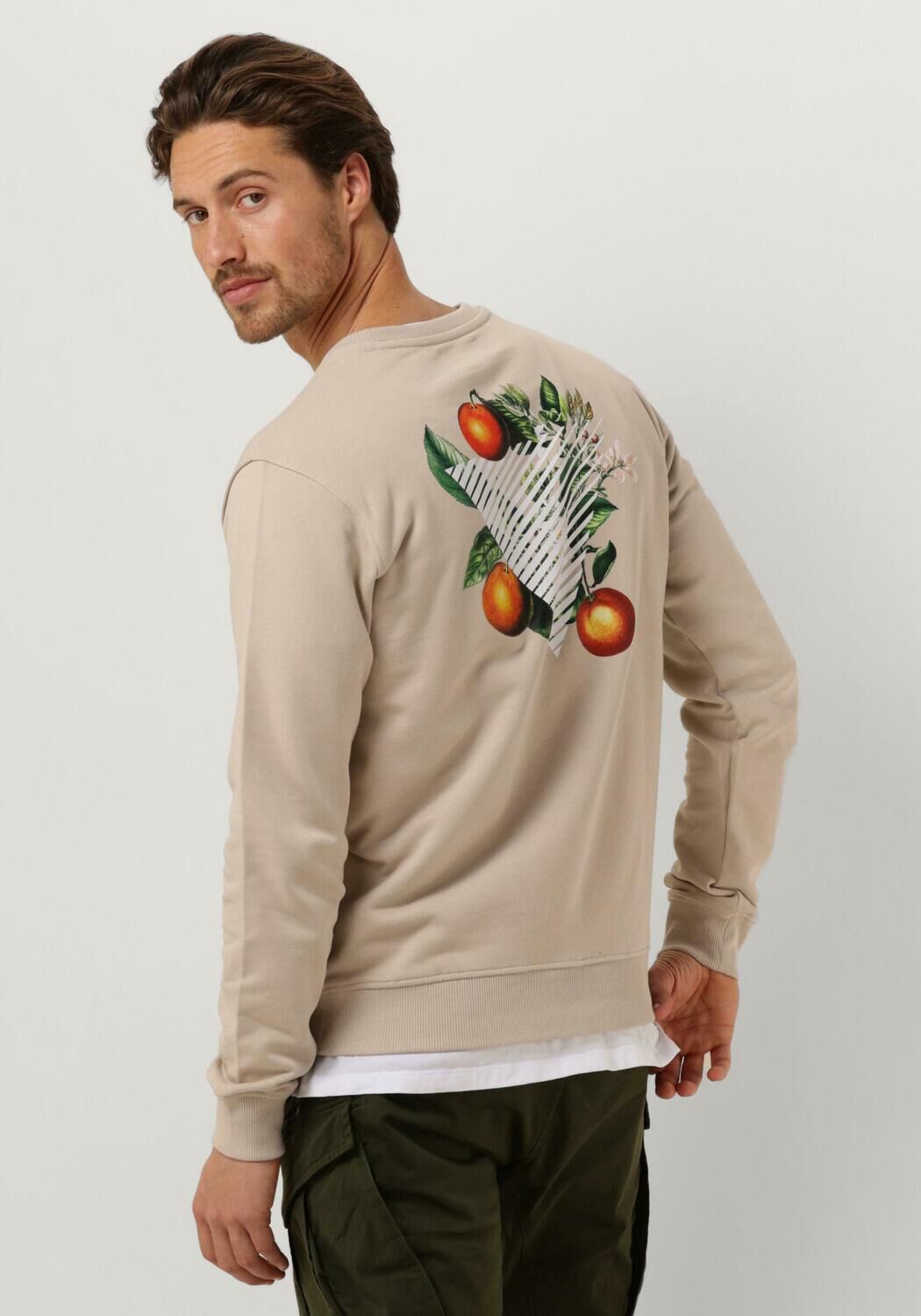 Zand PURE PATH Trui CREWNECK WITH FNT AND BACK PRINT Omoda