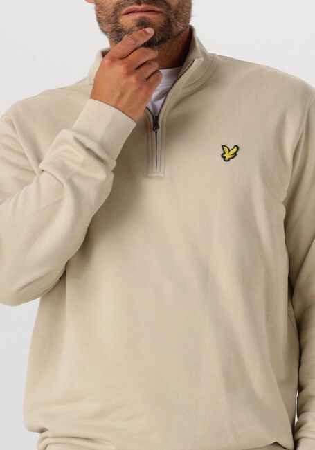 LYLE & SCOTT Chandail LOOPBACK QUARTER ZIP SWEAT en taupe - large