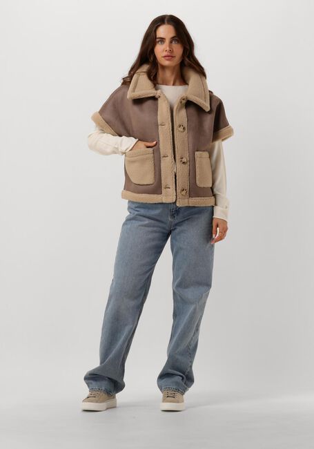 NUKUS Gilet ATHENA GILET en taupe - large
