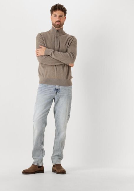 Groene TOMMY HILFIGER Trui PIMA ORG CTN CASHMERE ZIP MOCK - large