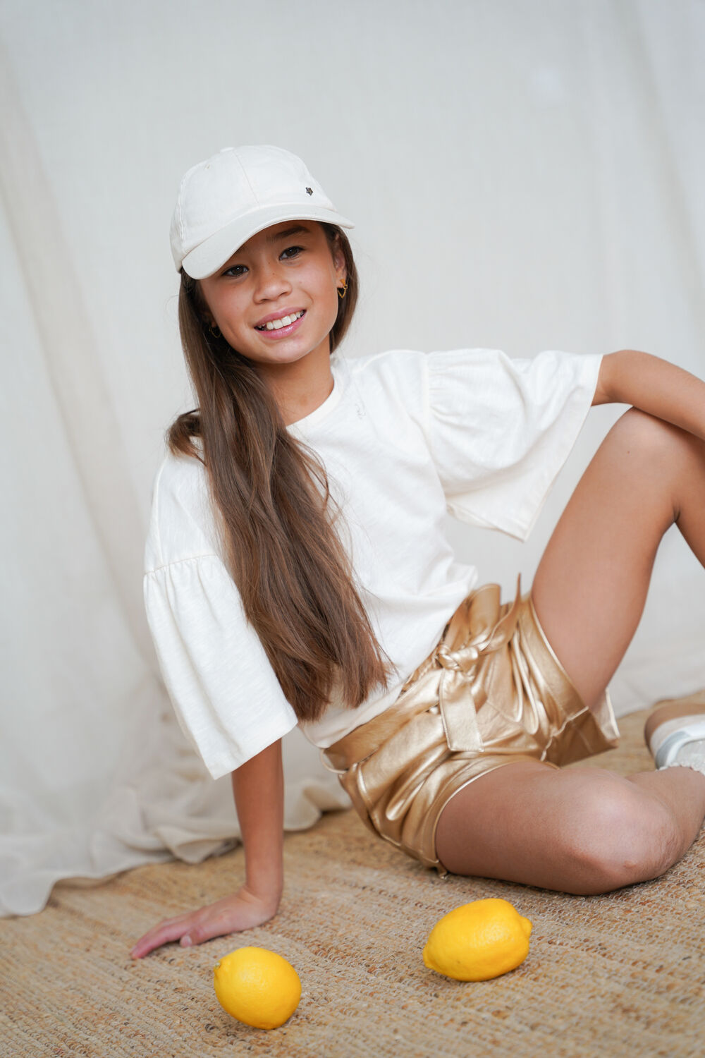 LIKE FLO T-shirt ESTELLE FLO TEE WITH RUFFLE Cr&egrave;me - large