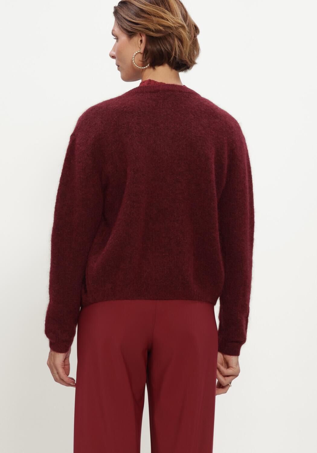 STUDIO ANNELOES Gilet Bibi cardigan Bordeaux - large