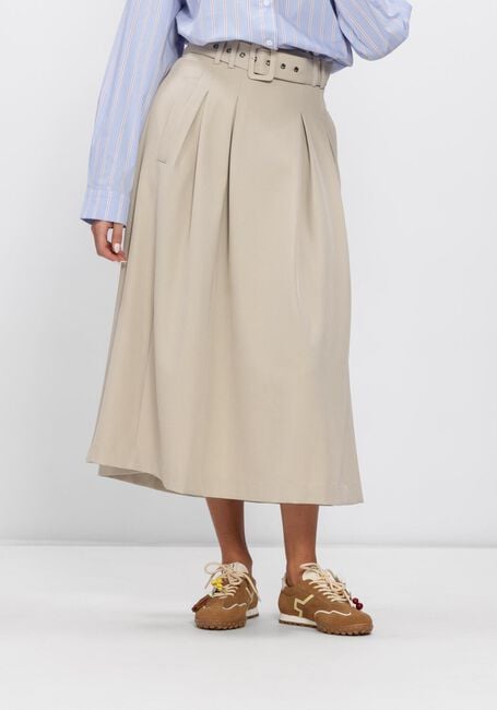 Taupe CO'COUTURE Rokken LUNACC BELT PLEAT SKIRT - large