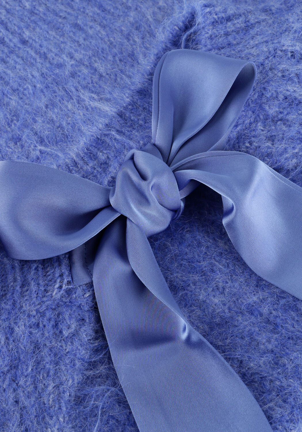 CO'COUTURE Pull CORALIE BOW RIB KNIT en bleu - large