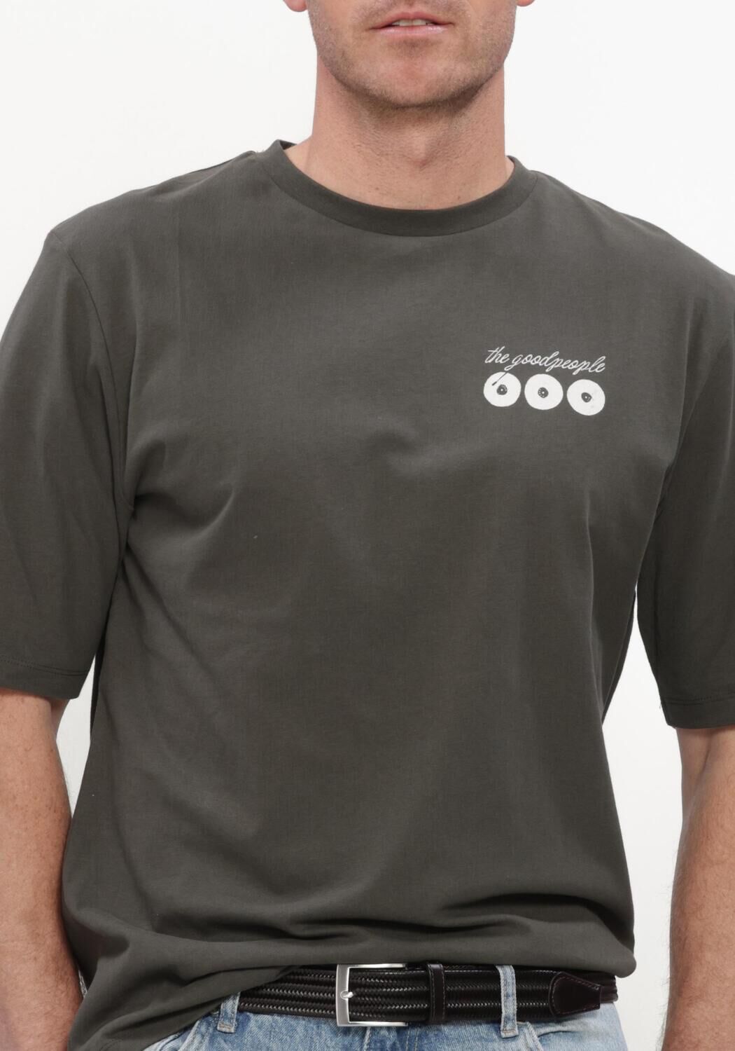 THE GOODPEOPLE T-shirt TUUR Vert fonc&eacute; - large