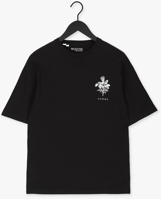 SELECTED HOMME T-shirt SLHLOOSE-PAW SS O-NECK TEE EX en noir - large