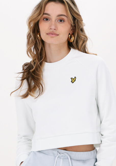 LYLE & SCOTT Chandail CROPPED SWEATSHIRT en blanc - large