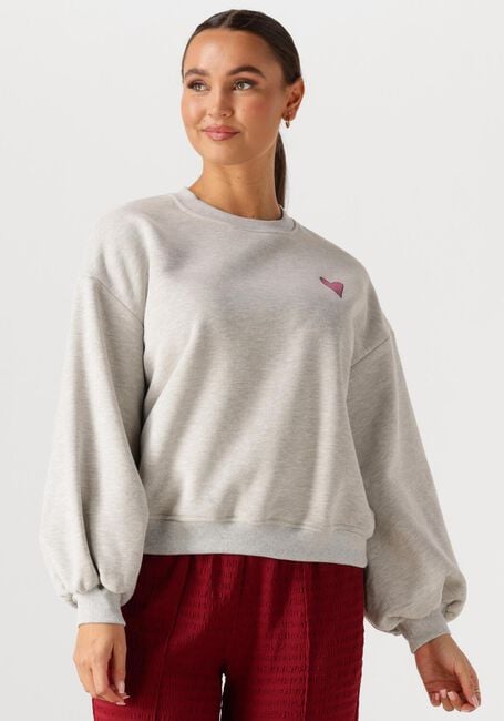 Lichtgrijze YDENCE Sweater SWEATER LOVE LETTER - large