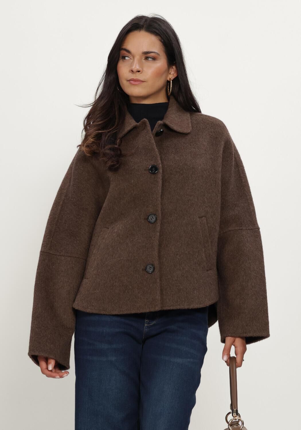 KNIT-TED Jack FLYN JACKET en marron - large