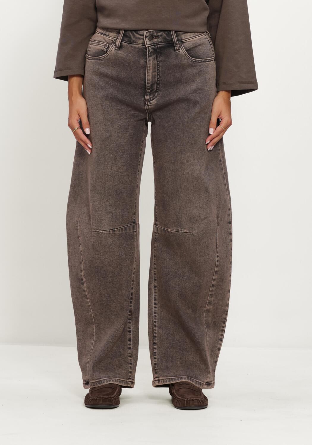 MAC Wide jeans 0333L AUTH. COMFORT VINTAGE DENIM en marron - large