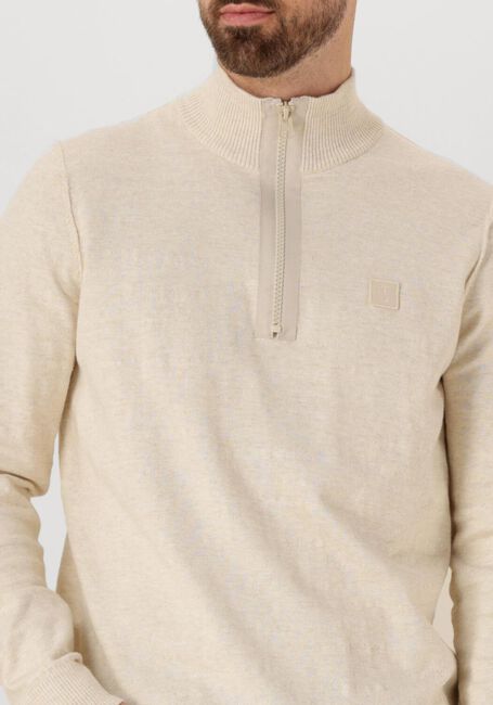 Beige BUTCHER OF BLUE Trui LT CLIFDEN HALF ZIP - large