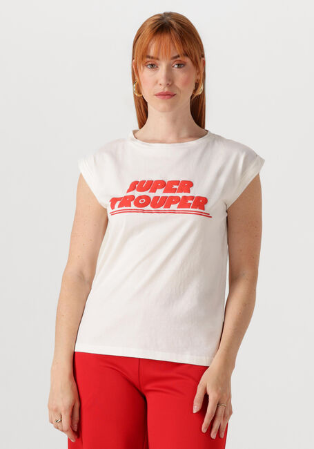 BY-BAR T-shirt THELMA SUPER TROOPER FLOCK TOP en blanc - large
