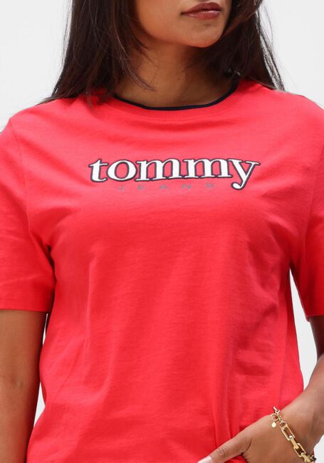 TOMMY JEANS T-shirt TJW BXY TOMMY APPLIQUE SS TEE en rouge - large