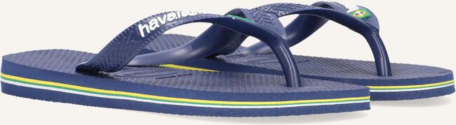 Blauwe HAVAIANAS Slippers BRASIL LOGO KIDS Blauwe HAVAIANAS Slippers BRASIL LOGO KIDS - large