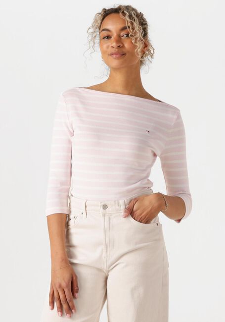 TOMMY HILFIGER T-shirt SLIM CODY BOAT-NK 3/4SLV Rose clair - large