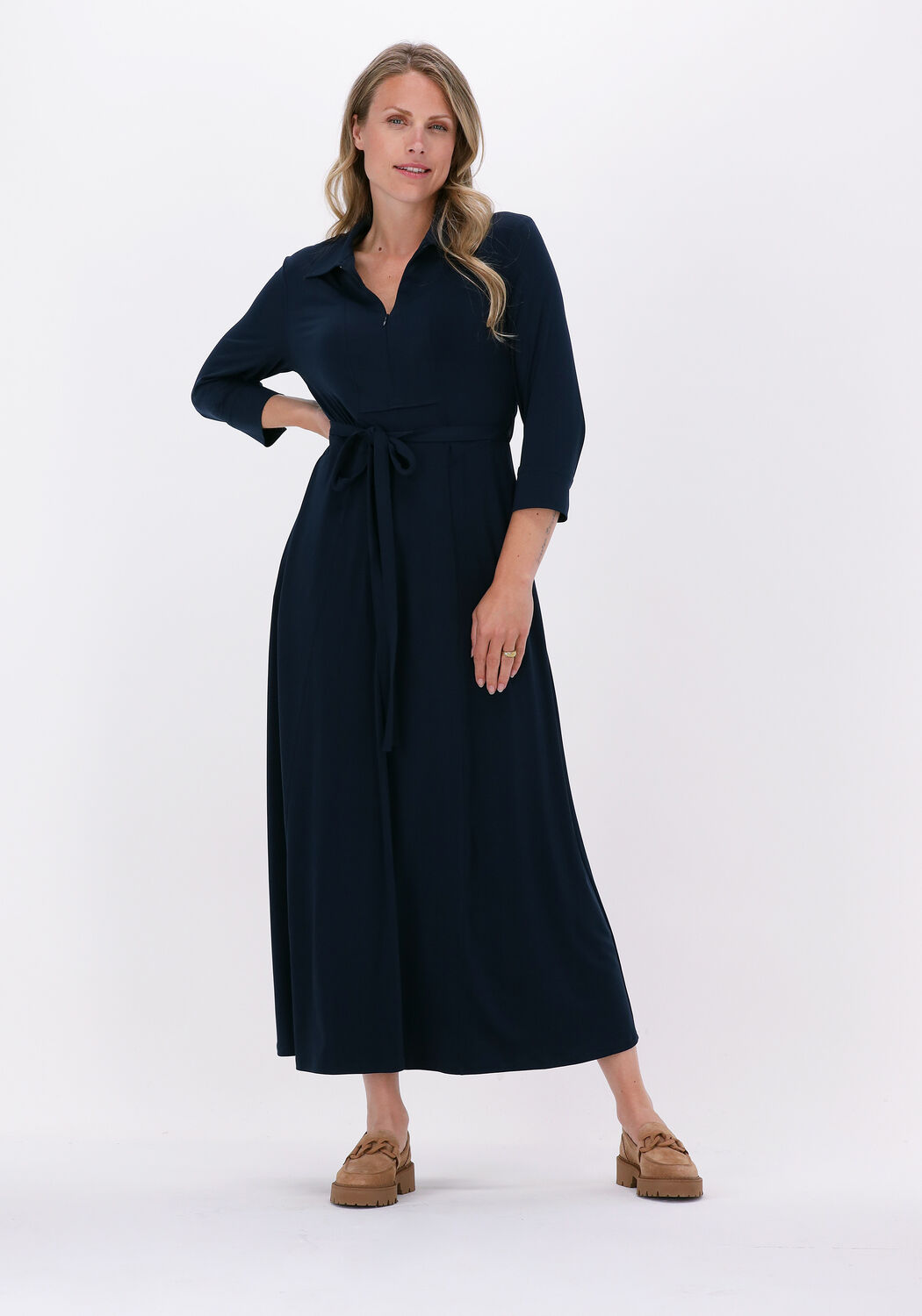 Lange jurk donkerblauw cheap