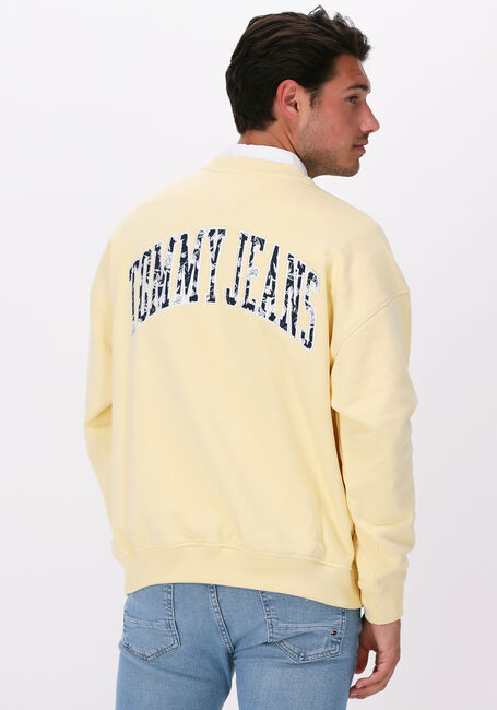 TOMMY JEANS Chandail TJM COLLEGIATE CREW en jaune - large