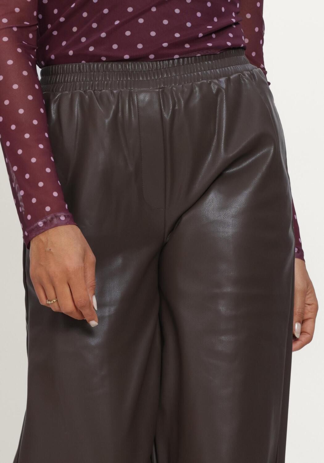 Bruine YDENCE Wijde broek PANTS HARLOW - large