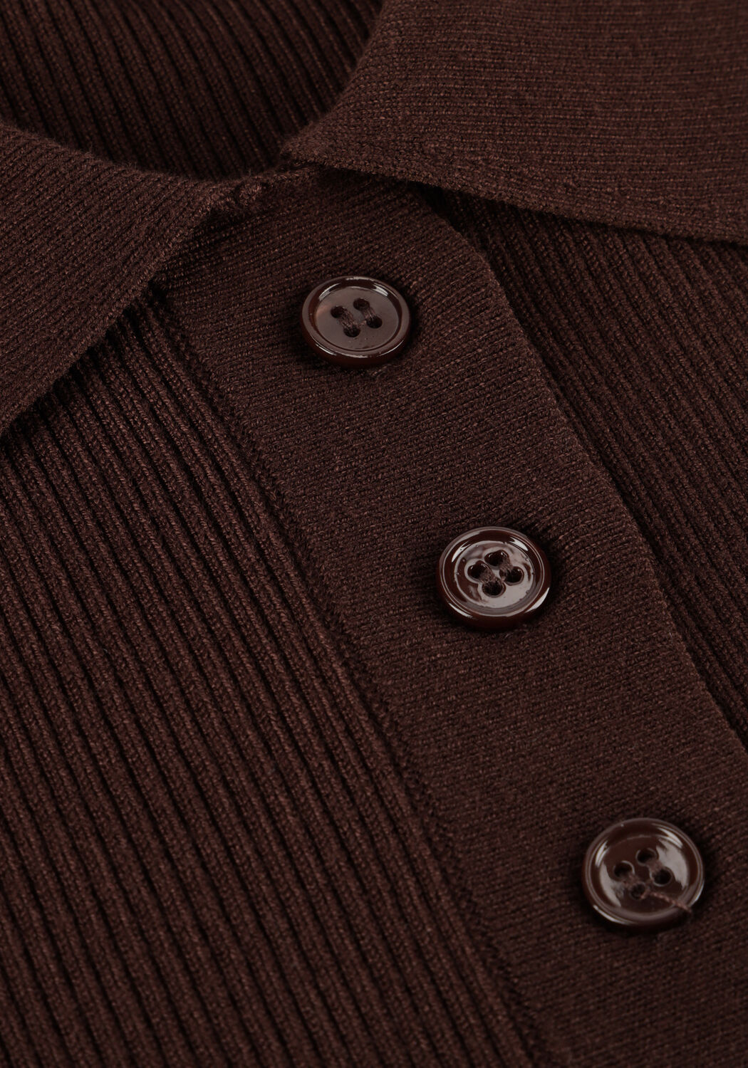 HAUTE L'AMITI&Eacute; T-shirt PICCOLO SS POLO RIB KNIT en marron - large