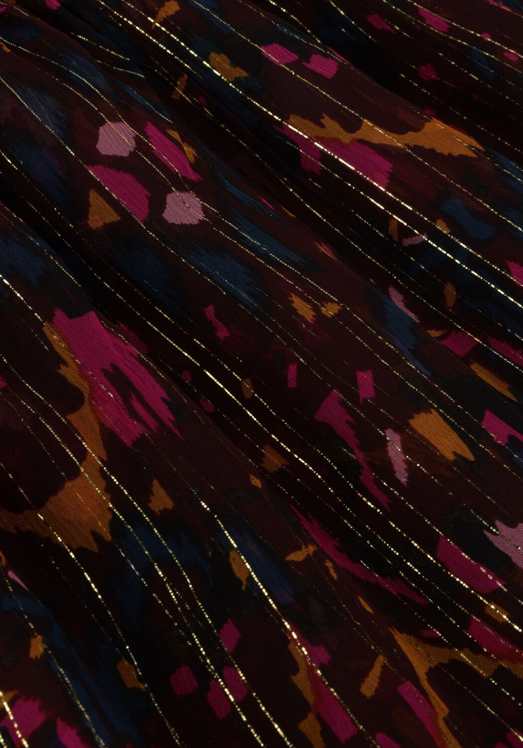 Rode AAIKO Mini jurk GABRY GLITTER IKAT VIS 510 DRESS - large