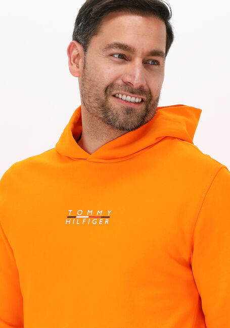 TOMMY HILFIGER Chandail SQUARE LOGO HOODY en orange - large