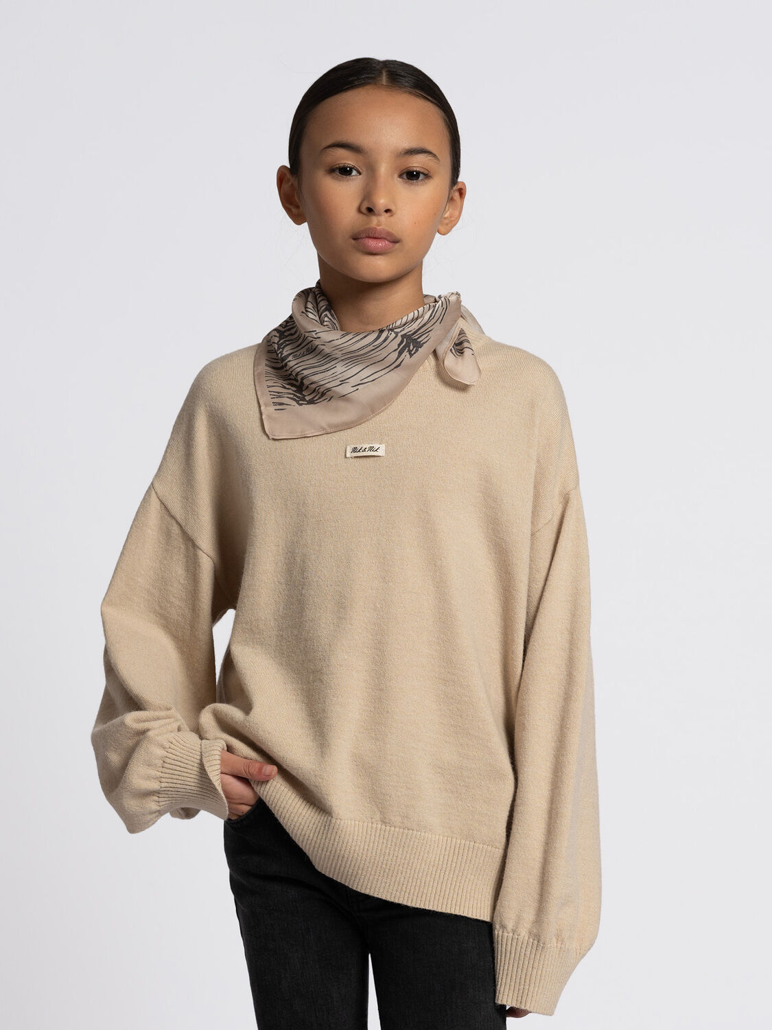 Beige NIK & NIK Trui LIS PULLOVER - large