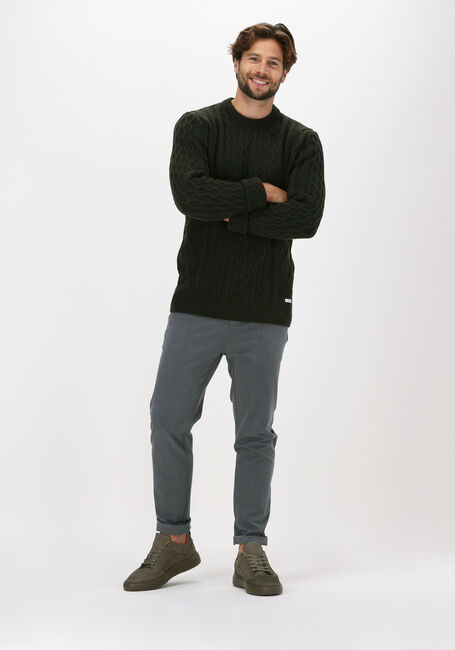 Olijf FORÉT Trui GROW WOOL CABLE KNIT - large