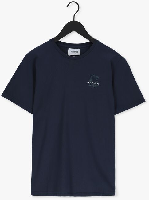 BLS HAFNIA T-shirt MINI OUTLINE LOGO T-SHIRT Bleu foncé - large