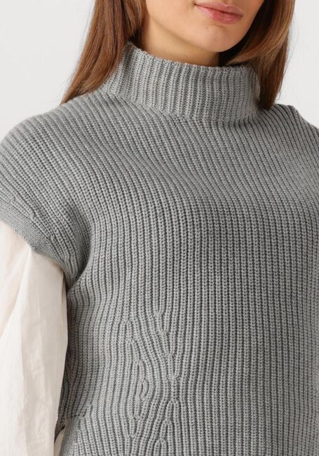 Grijze MOS MOSH Coltrui MMBIOLA BINE KNIT VEST - large