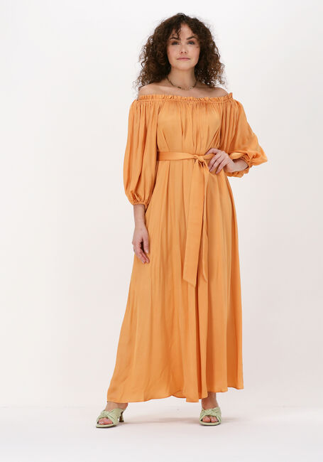 ACCESS Robe maxi OFF SHOULDER SATIN DRESS en orange - large