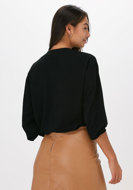 Zwarte 10DAYS Trui V-NECK BLOUSE SOFT CREPE - large
