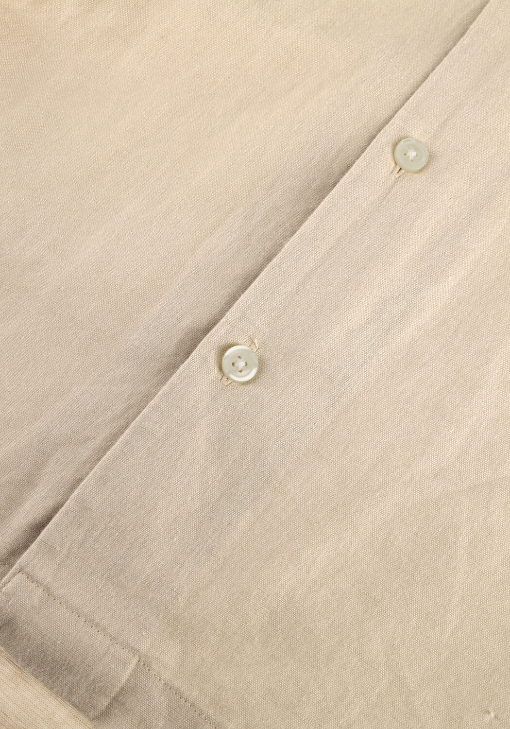 Beige SELECTED MEN Casual overhemd SLHRLXCLAY LINENBLEND SS SHIRT RES NOOS - large