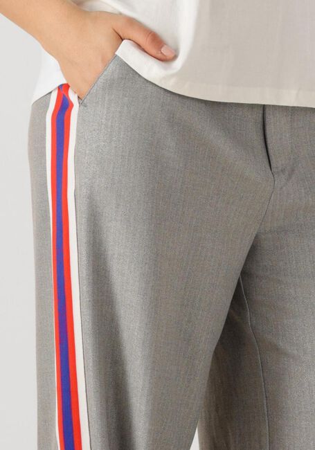 Grijze ALIX THE LABEL Wijde broek LADIES WOVEN COATED HERRINGBONE PANTS - large