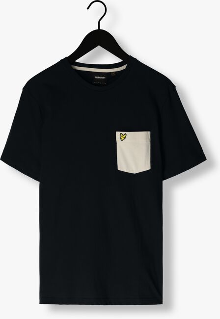 Donkerblauwe LYLE & SCOTT T-shirt CONTRAST POCKET T-SHIRT - large