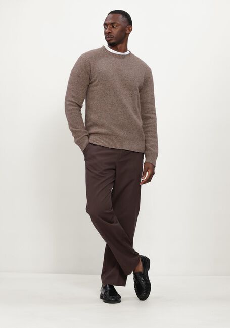 SELECTED MEN Pantalon SLM220-LOOSE LUKE WOOL BLEND PANT en marron - large