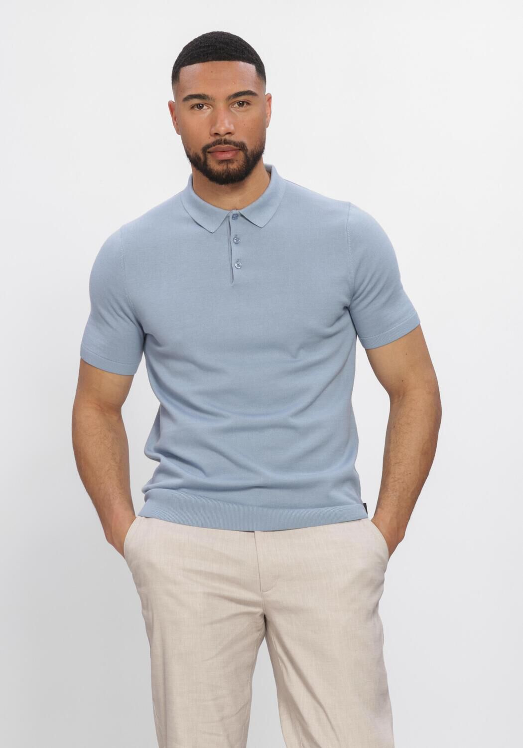 SAINT STEVE Polo CHRIS en bleu - large