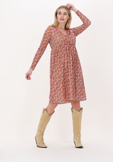 Roze NA-KD Midi jurk RECYCLED WRAP MESH DRESS - large