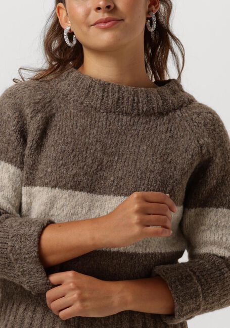 PENN & INK Pull 225 JUMPER STRIPE en marron - large