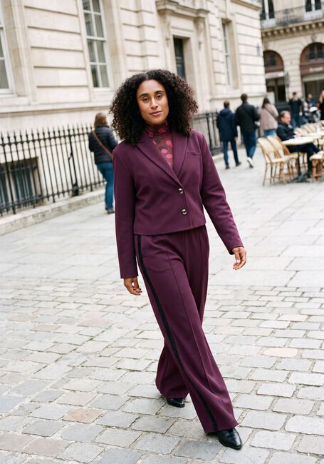POM AMSTERDAM Pantalon large LEAH DARK PLUM en violet - large