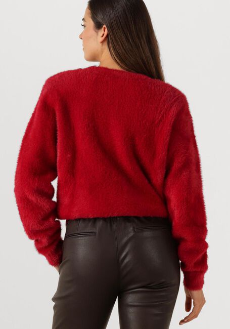 Rode ALIX THE LABEL Trui LADIES KNITTED MOHAIR PULLOVER - large