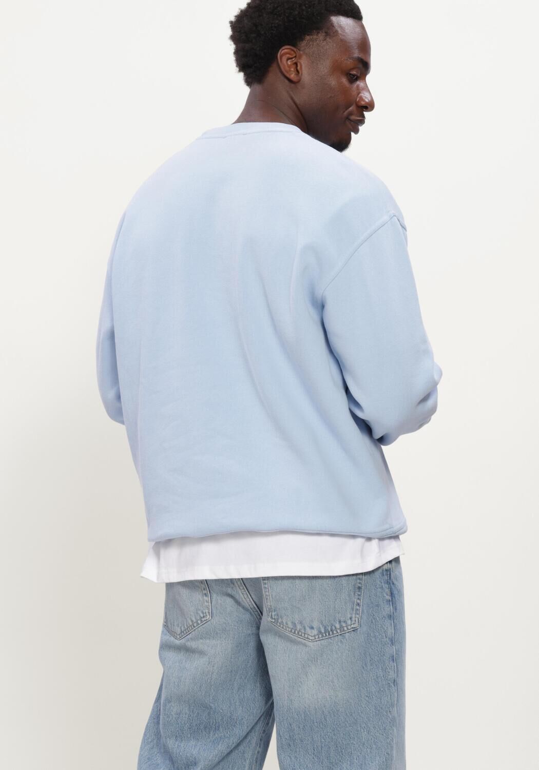 Blauwe AMERICAN VINTAGE Sweater PLIZZY CREW - large