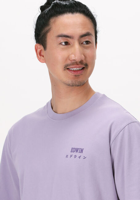 EDWIN T-shirt EDWIN LOGO CHEST TS en violet - large