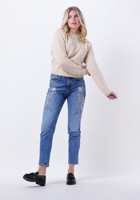 Beige SCOTCH & SODA Trui CREWNECK PULLOVER WITH PUFFED SLEEVES - large