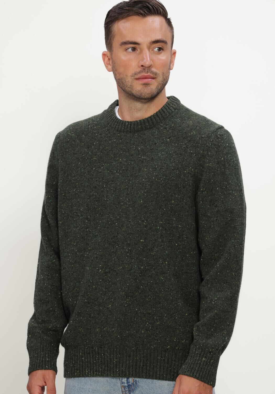 JC RAGS Pull CREW-NECK SWEATER BUD Vert fonc&eacute; - large