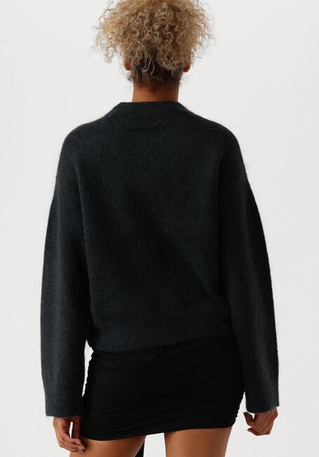 SECOND FEMALE Pull BROOK KNIT DROP SHOULDER O-NECK en gris - large