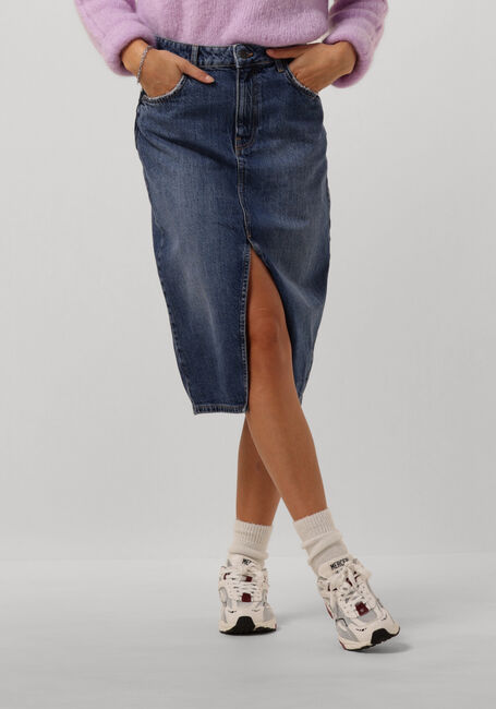 OBJECT Jupe midi OBJHARLOW MIDI DENIM SKIRT en bleu - large