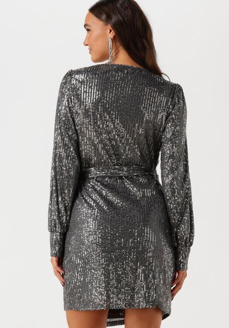 COLOURFUL REBEL Mini robe XITA SEQUINS REAL WRAP DRESS en argent - large
