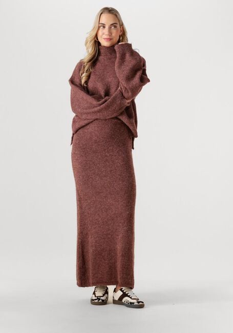 YDENCE Jupe midi KNITTED SKIRT EVELINE en marron - large
